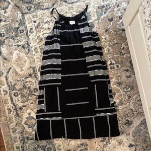 Old Navy Black and White Striped Mini Dress